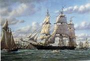 unknow artist Seascape, boats, ships and warships. 118 Germany oil painting reproduction